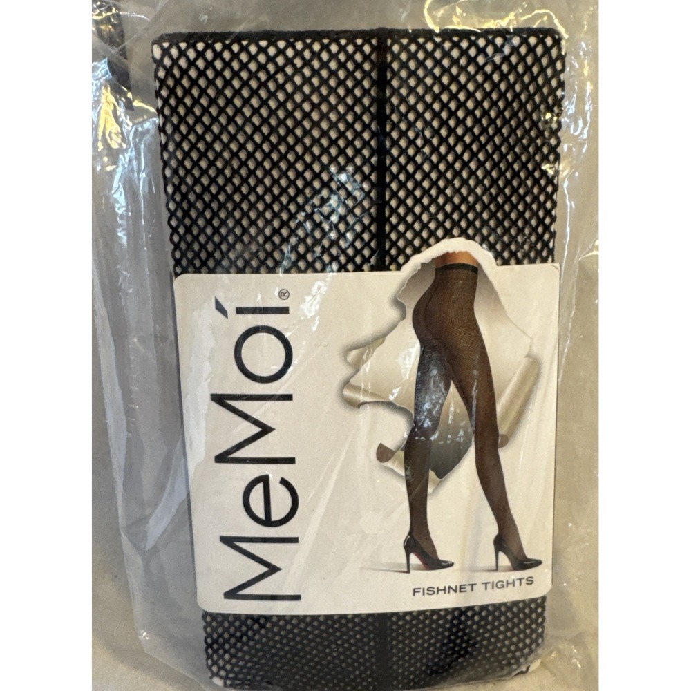 MeMoi Classic Fishnet Tights, Comfortable & Smooth Women's Nylon NEW Black M/L
